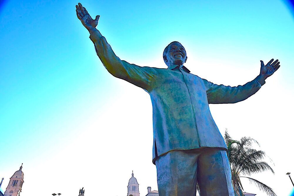 Nelson Mandela statue outside the Union Buildings in Pretoria.