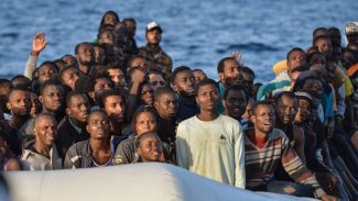 Boat refugees from Africa